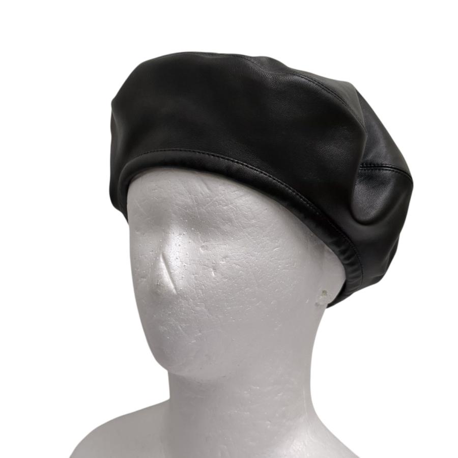 クリスチャンディオール Christian Dior レザーベレー帽 73DRM910A700