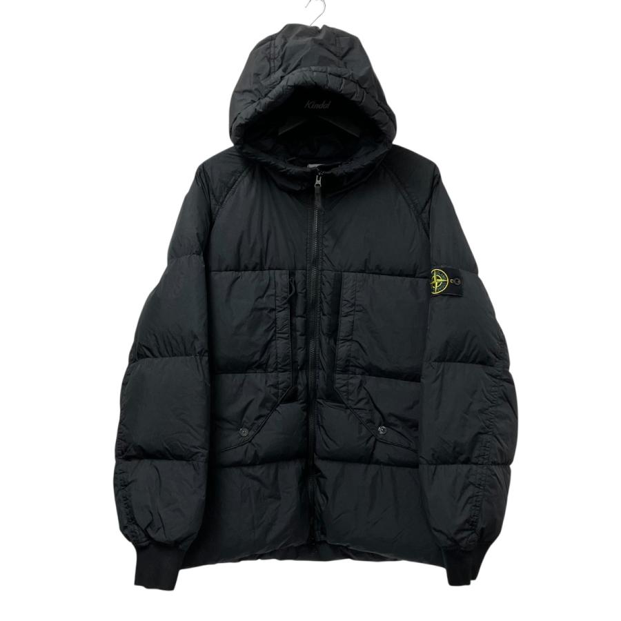 極美品 STONE ストーンアイランド ダウン 黒 L 希少銀ジップ STONE ISLAND（ストーン アイランド） ダウンジャケット 791540723
