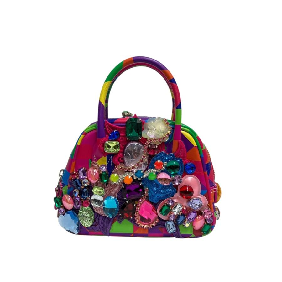 ✨未使用級✨　希少　コムデギャルソン　ハンドバッグ　マルチカラー　レザー ✨未使用級✨希少コムデギャルソンハンドバッグマルチカラーレザー