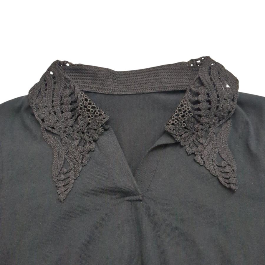 マメクロゴウチ mame kurogouchi 25AW Embroidery Collar Knitted Top