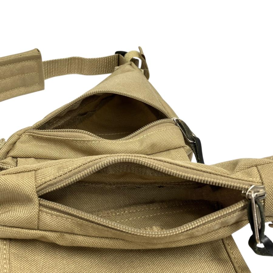 オーラリー AURALEE NYLON SADDLE BAG バッグ カーキ_6