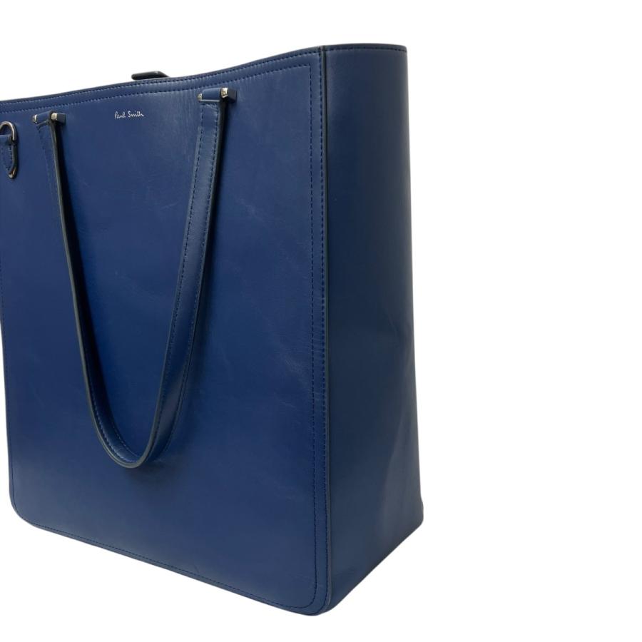 Paul Smith ネイビー トートバッグ　新品未使用品 Paul Smith（ポール・スミス） シグネチャーストライプトリム トート