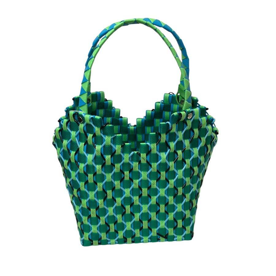 MARNI（マルニ） カゴバッグ SHMH0079A1 グリーン×ブルー
