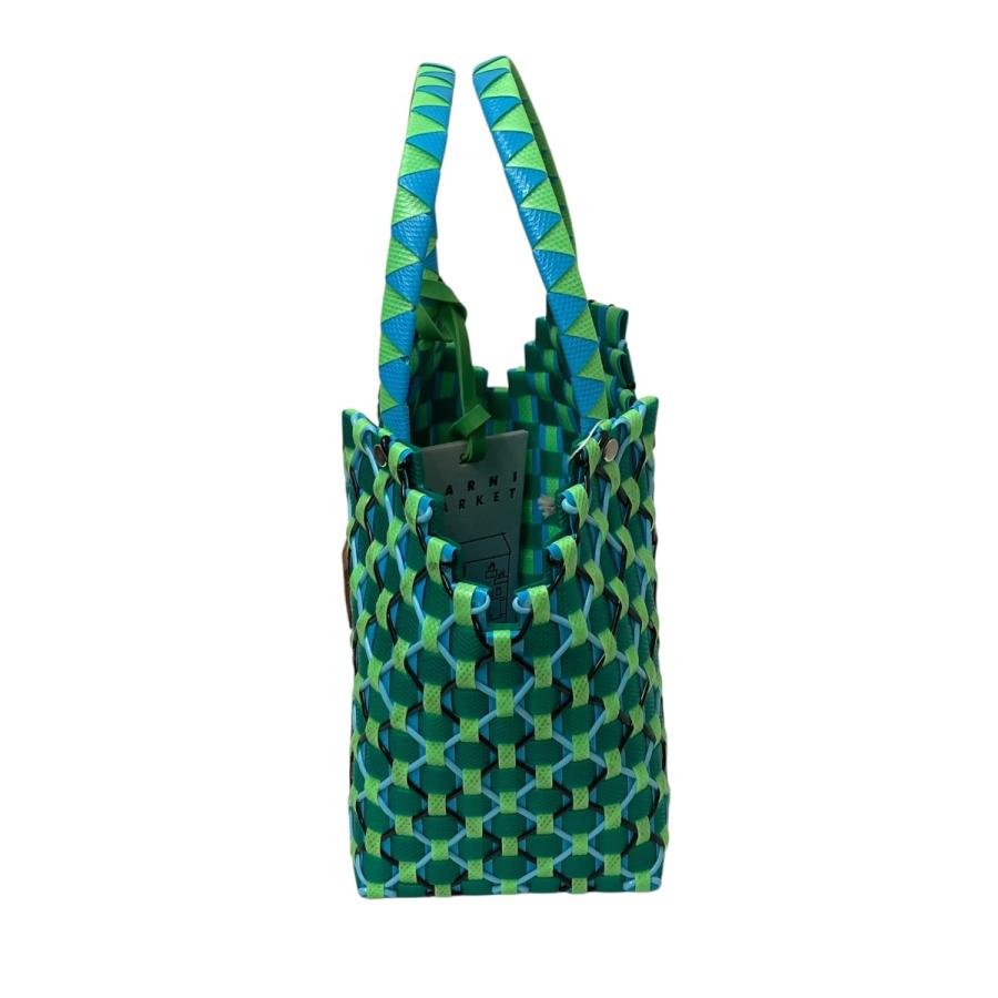 MARNI（マルニ） カゴバッグ SHMH0079A1 グリーン×ブルー