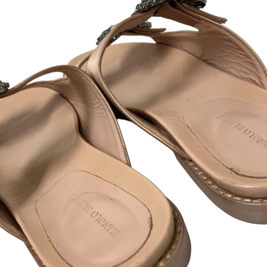 MANOLO BLAHNIK（マノロブラニク） サンダル ピンク サイズ：37