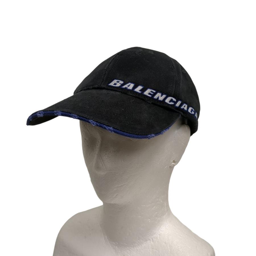 バレンシアガ　キャップ BALENCIAGA（バレンシアガ） キャップ 854036 ブラック×ブルー サイズ