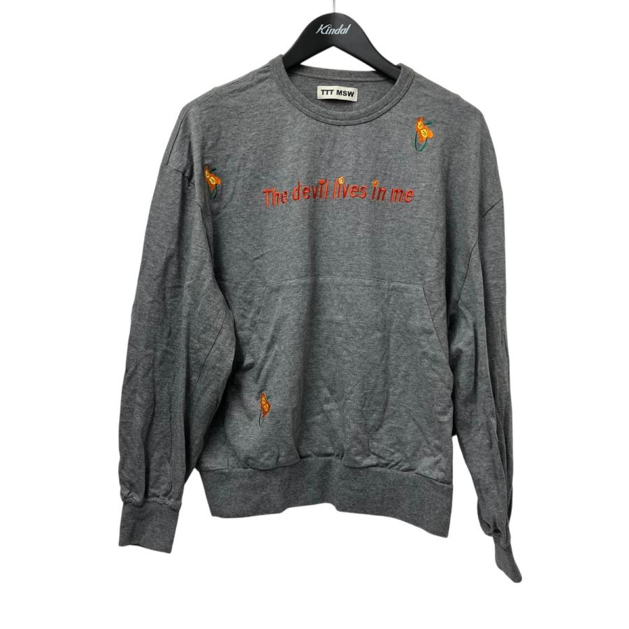 トップス TTT_MSW FLOWER EMBROIDERY LONG SLEEVE T ティーモダンストリートウエア×ビームス TTT MSW×BEAMS Flower