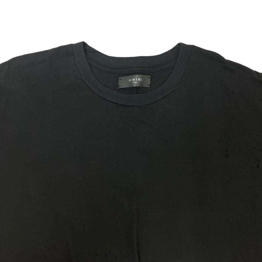AMIRI（アミリ） ダメージ加工 半袖Tシャツ 72-231-13-070949 ブラック