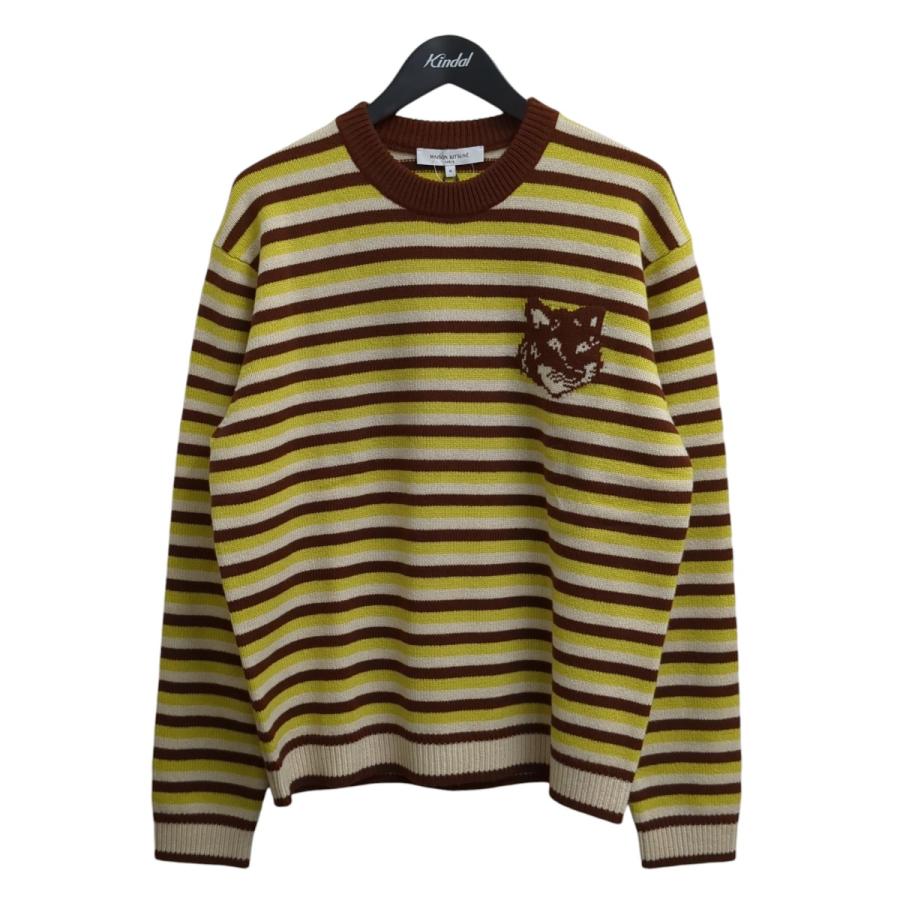 MAISON KITSUNE（メゾン キツネ） ボーダーニット NM00802KM0329