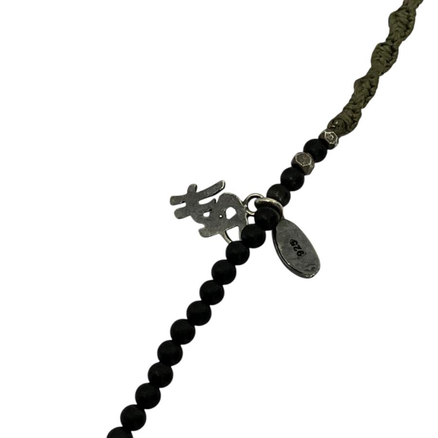 M.COHEN エムコーエン ビーズネックレス M.Cohen（エムコーエン） クロス ビーズ ネックレス ブラック×ゴールド