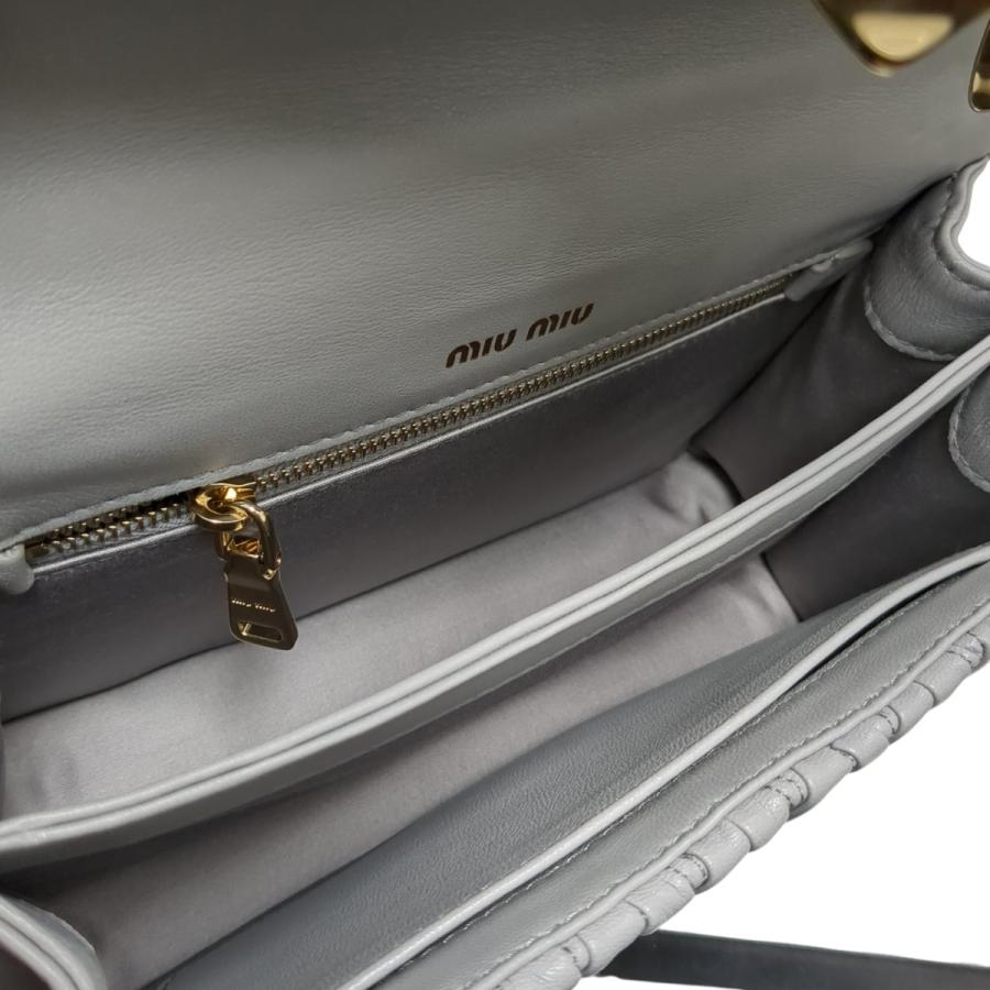 miu miu（ミュウミュウ） ショルダーバッグ 5BD083 グレー