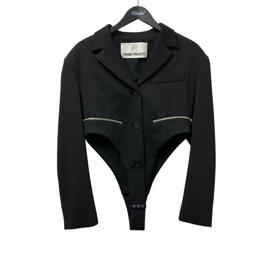 PRANK PROJECT ブラック クロップド テーラードジャケット プランクプロジェクト PRANK PROJECT Jacket Rompers テーラード