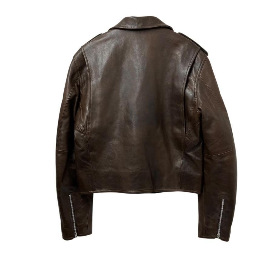 オーラリー AURALEE Heavy Lamb Leather Riders Jacket レザージャケット A25AB01LA ブラウン サイズ：の画像