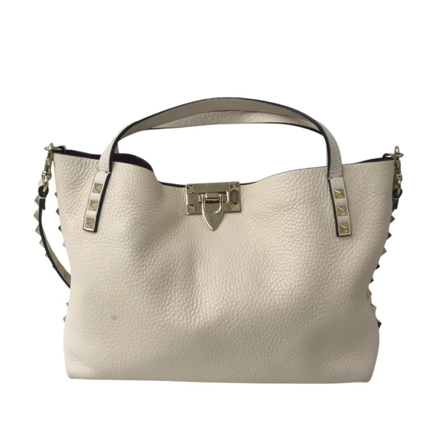 Valentino Garavani アイボリー 2wayバッグ VALENTINO GARAVANI（ヴァレンティノ ガラヴァーニ） ロックスタッズ