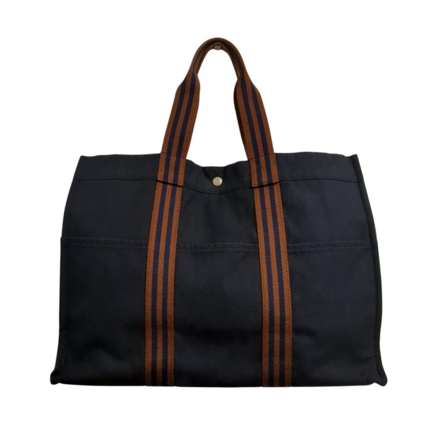 HERMES（エルメス） フールトゥGM トートバッグ ネイビー×ブラウン 