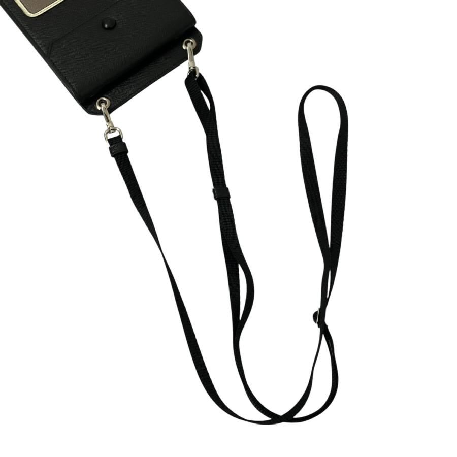 プラダ PRADA スマホショルダー ショルダーバッグ 2ZH068 ブラック 