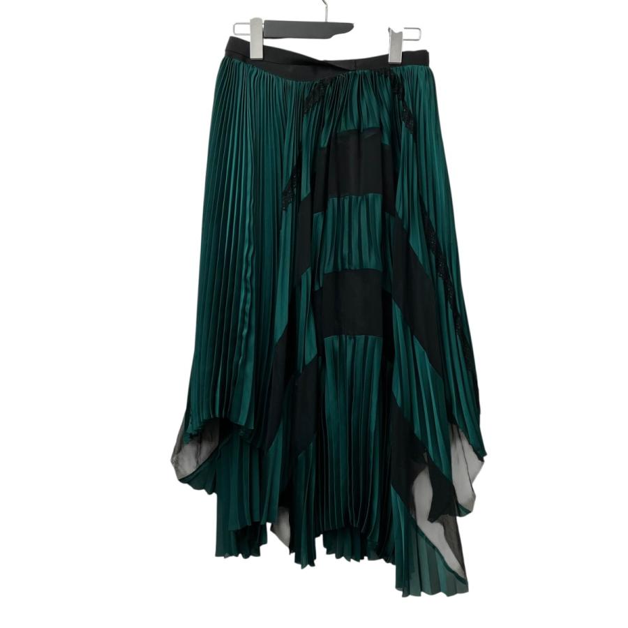 sacai 19SS ファーラップ スカート sacai（サカイ） プリーツ巻きラップスカート 17-03312 グリーン