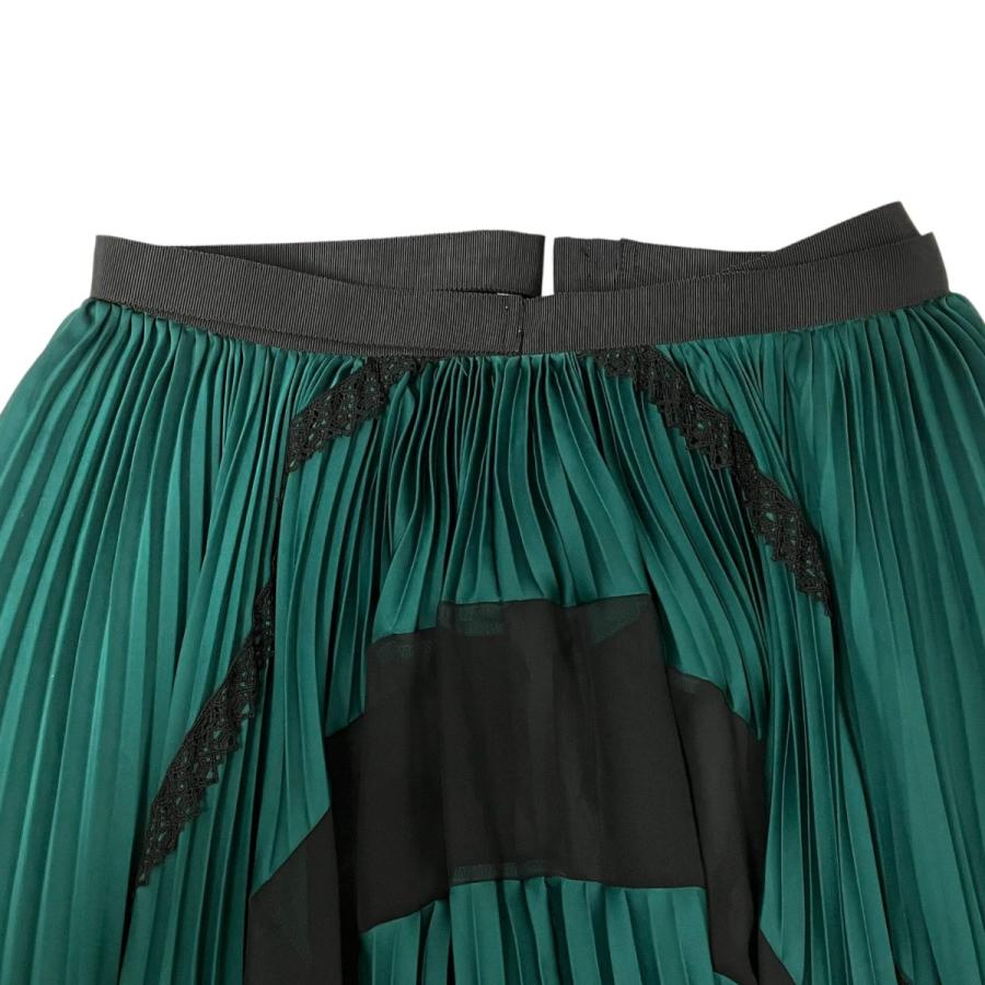 sacai（サカイ） プリーツ巻きラップスカート 17-03312 グリーン