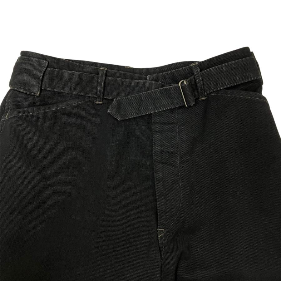 COMOLI（コモリ） COMOLI 26SS ブラックデニムベルテッドパンツ デニム