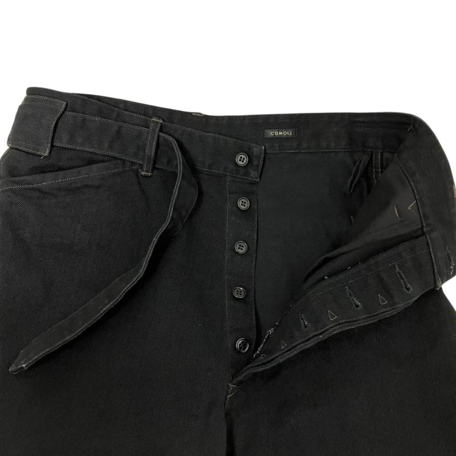 COMOLI（コモリ） COMOLI 26SS ブラックデニムベルテッドパンツ デニム