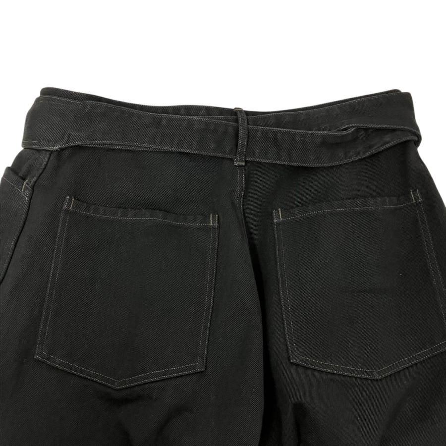 COMOLI（コモリ） COMOLI 26SS ブラックデニムベルテッドパンツ デニム