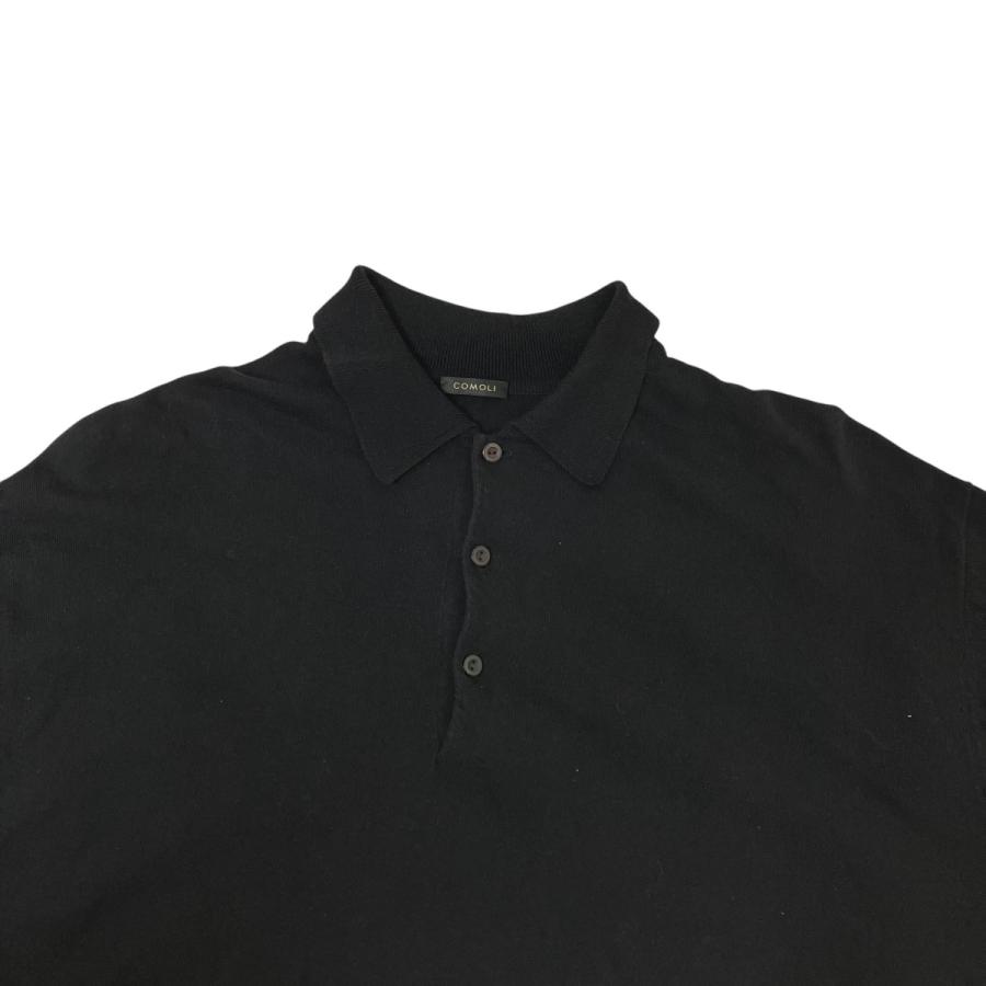 COMOLI（コモリ） ニットポロシャツ B01-06003 ブラック サイズ：3