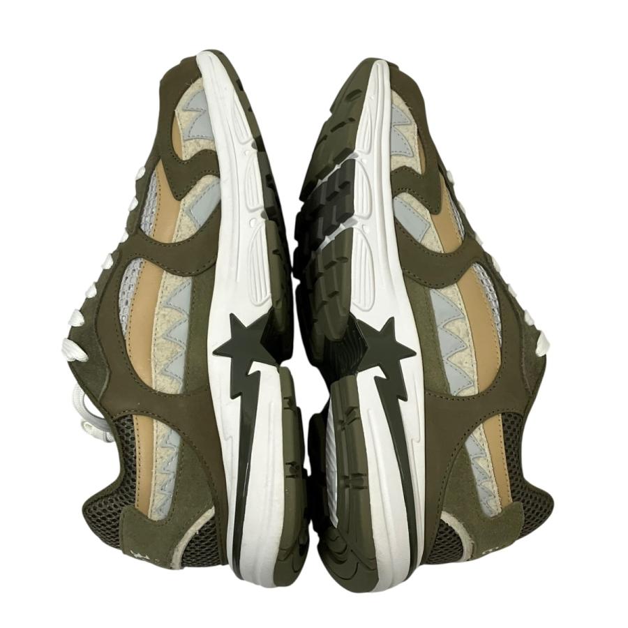 アベイシングエイプ A BATHING APE スニーカー 0ZXSHMX91308N グリーン×ベージュ サイズ：27cmの画像