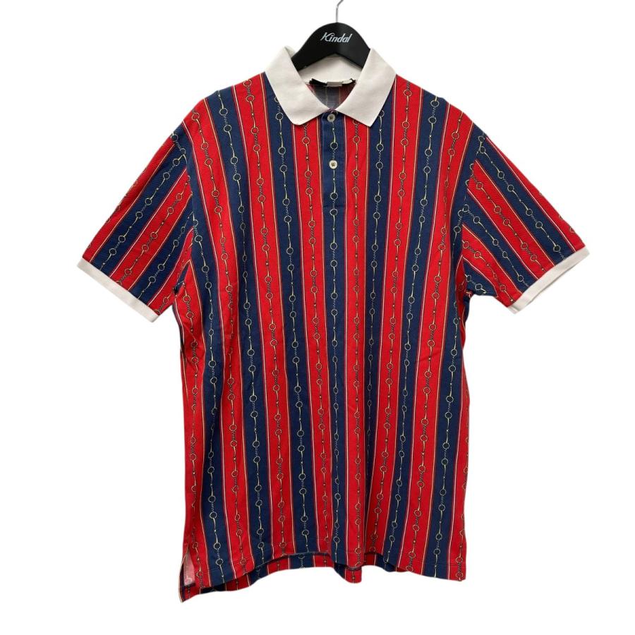 GUCCI（グッチ） ポロシャツ 564694 レッド×ネイビー サイズ：M