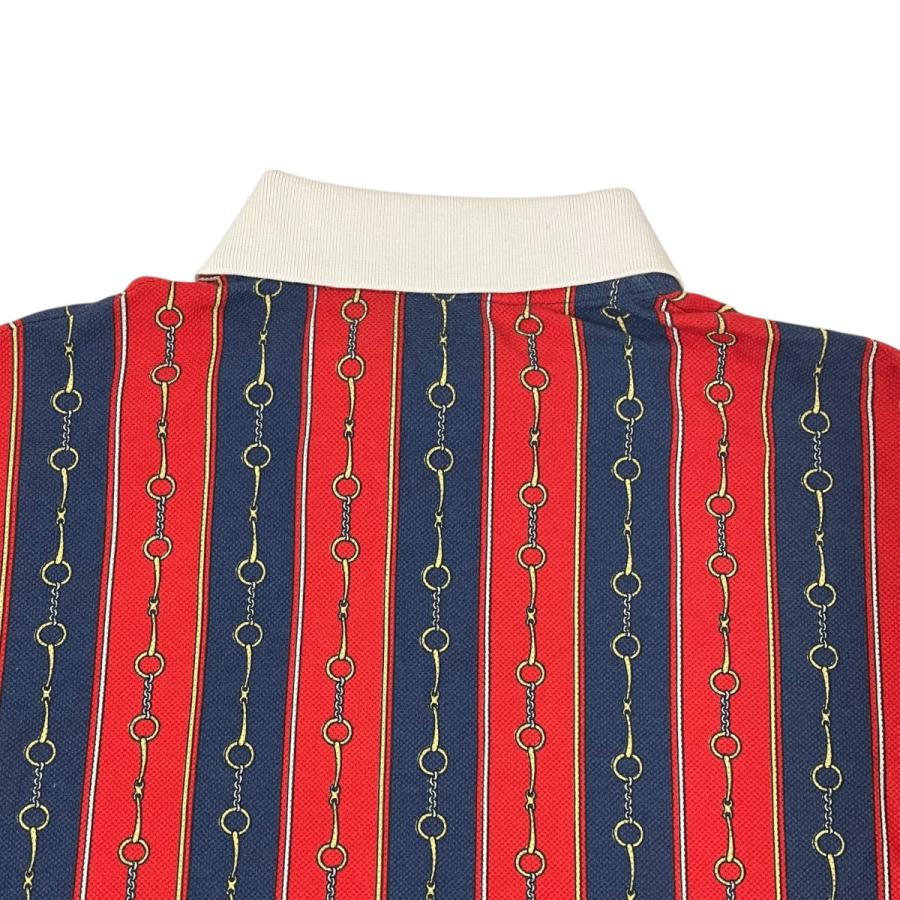 GUCCI（グッチ） ポロシャツ 564694 レッド×ネイビー サイズ：M