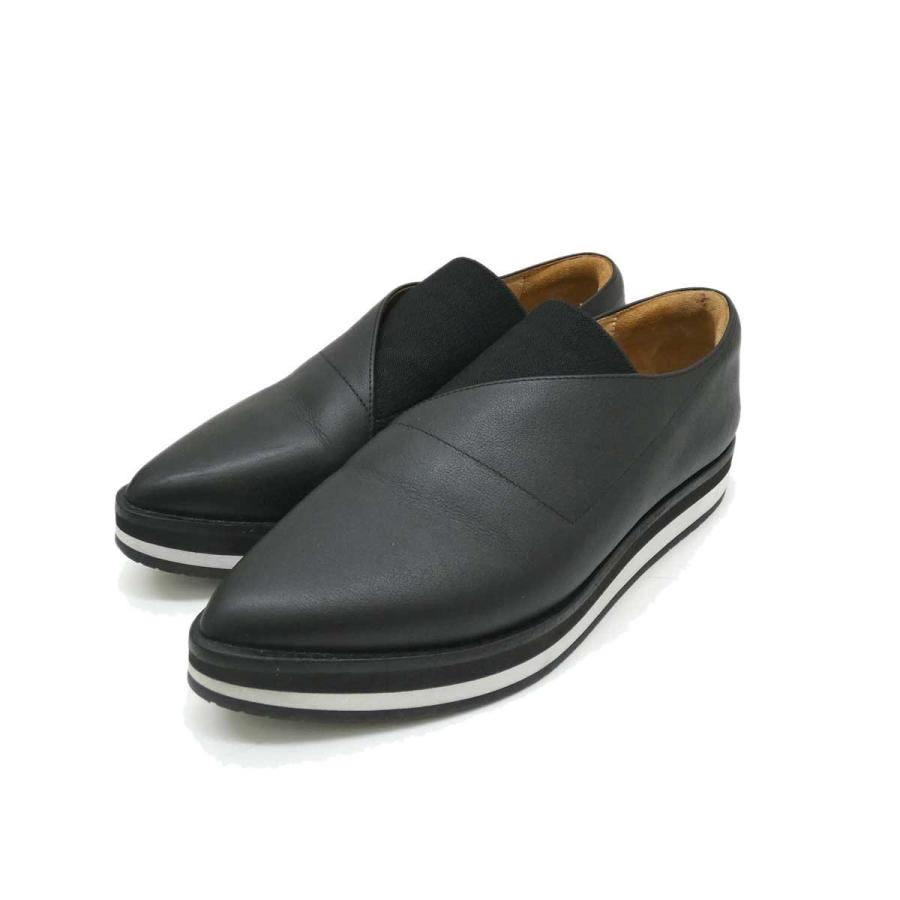 手数料安い Issey Miyake Un レザーシューズ ブラック サイズ 36 堅田店 新発売の Cih Dev Humbird Com