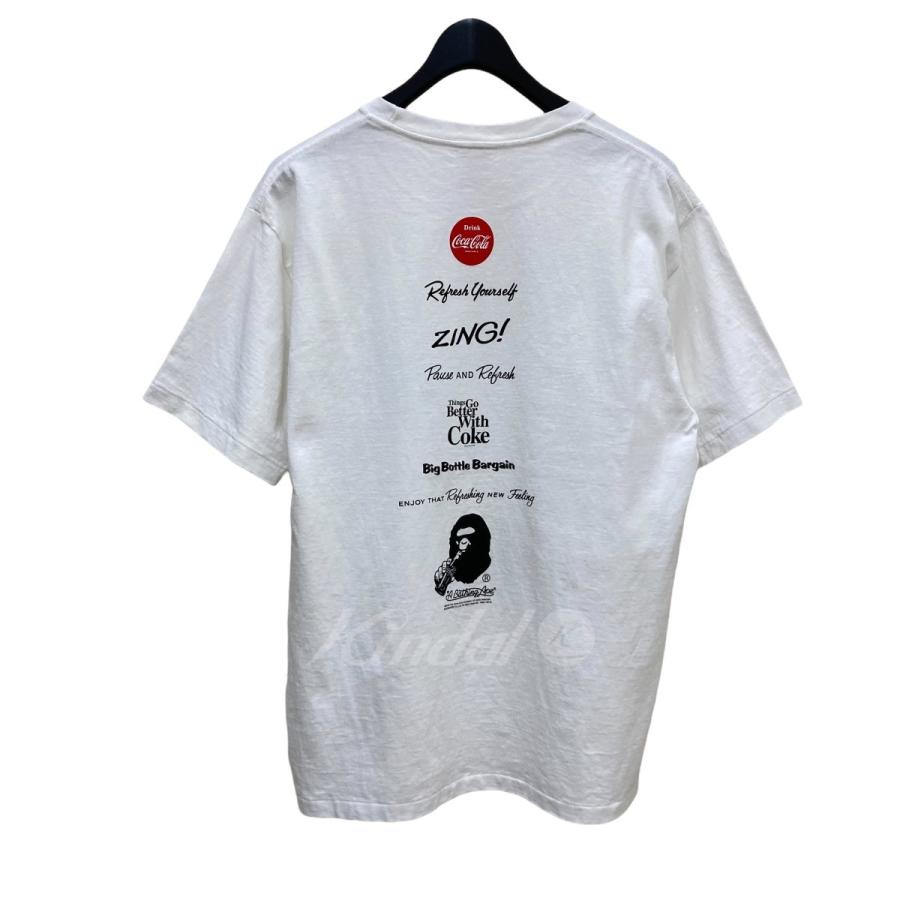 A BATHING APE Tシャツ ×COCA-COLA ホワイト サイズ：L (堅田店) 220604｜kindal｜02