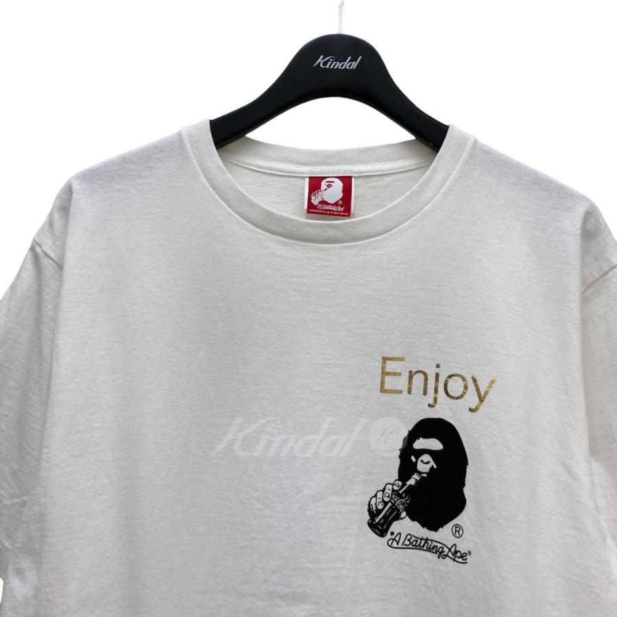 A BATHING APE Tシャツ ×COCA-COLA ホワイト サイズ：L (堅田店) 220604｜kindal｜03