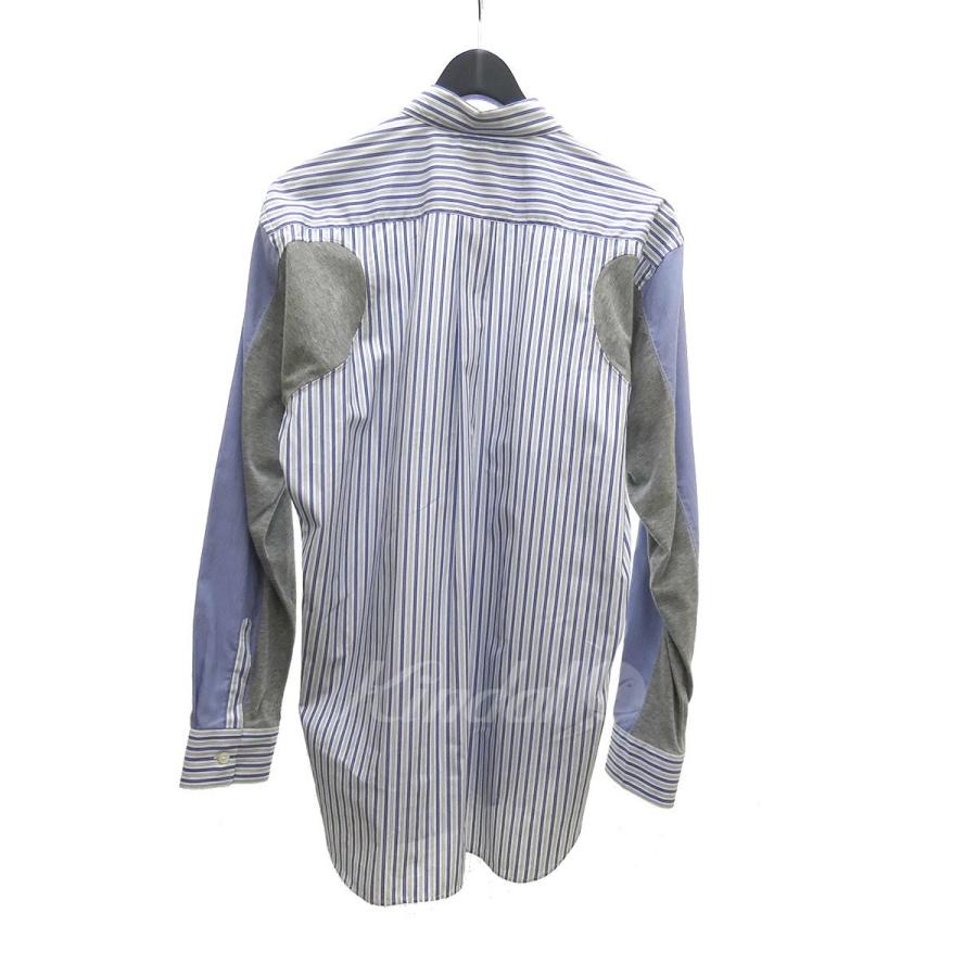 予約販売 本 Comme Des 堅田店 サイズ S ブルー ストライプシャツ Shirt Garcons 長袖 Adlinkpublicity Com