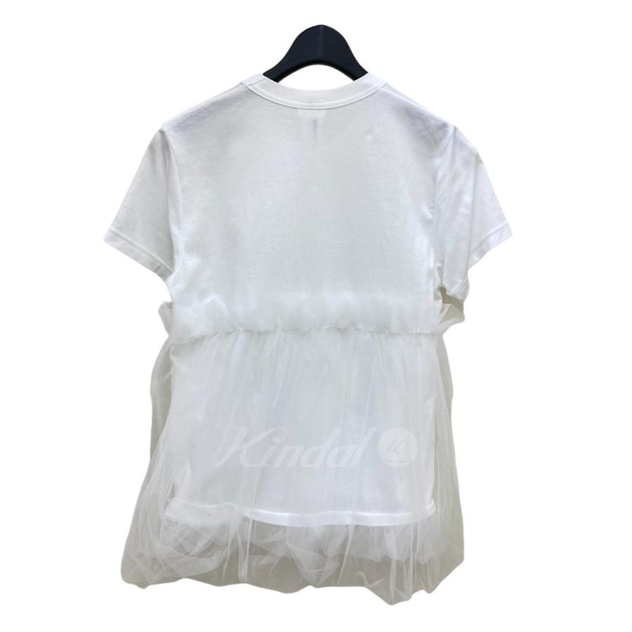 noir kei ninomiya チュール半袖Tシャツ ホワイト サイズ：M