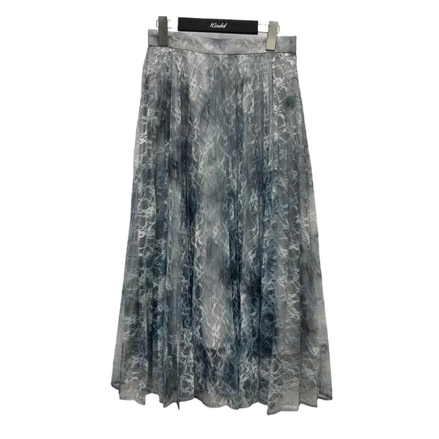 Mystrada マーブルプリーツスカート グリーン サイズ：38 (堅田店  