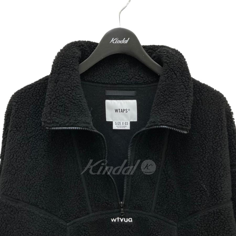 品揃え豊富で ダブルタップス WTAPS ハーフジップフリースジャケット 22ATDT-JKM01 ブラック サイズ：3