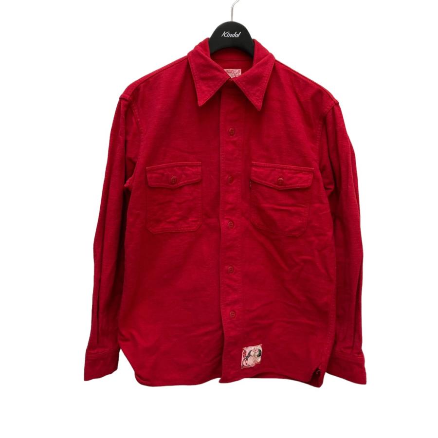 エヴィス EVISU シャツ レッド サイズ：38 : 8009001312312 