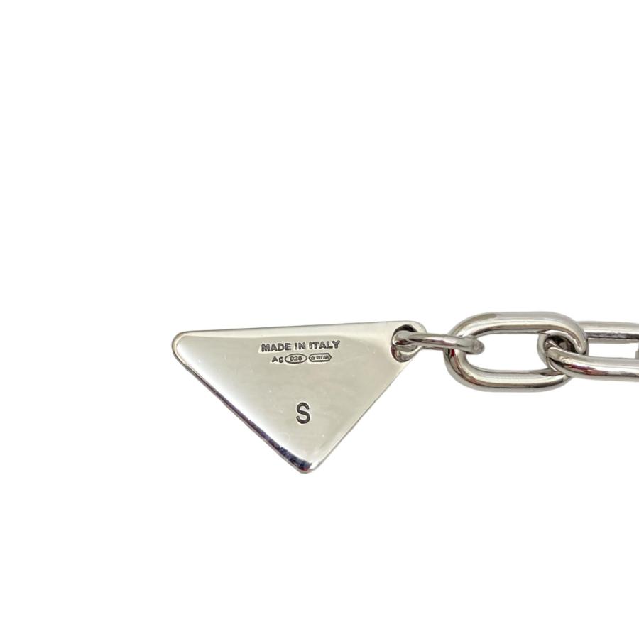 プラダ PRADA 三角 プレート ロゴ SV ブレスレット 2JB357 シルバー 