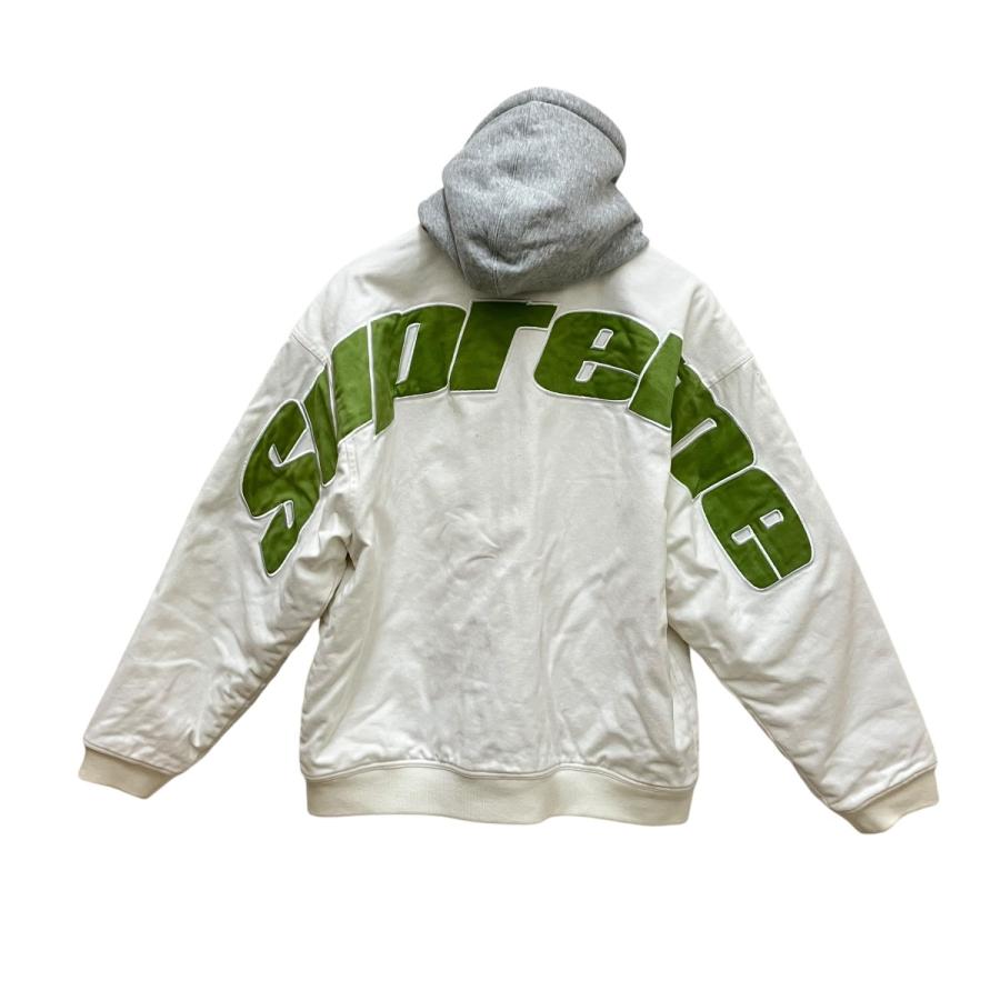 値下げ】Supreme Hooded Twill Varsity Jacket ジャケット ホワイト 