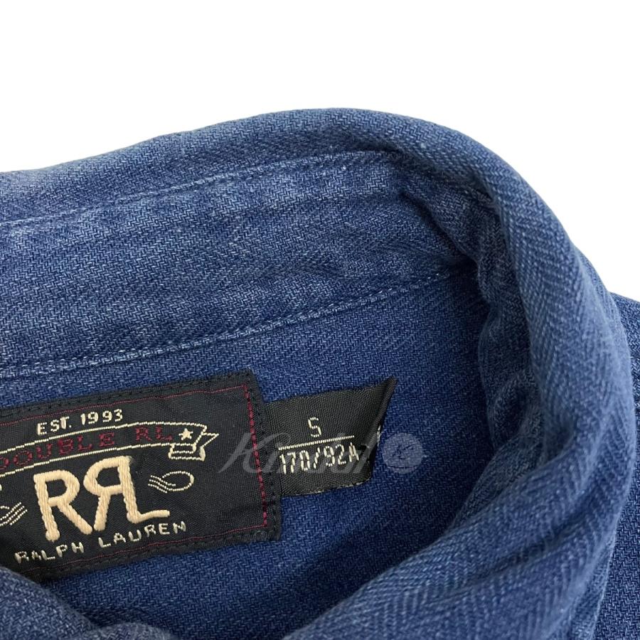 【値下げ】RRL ワークシャツ ブルー サイズ：Ｓ (堅田店)｜kindal｜05