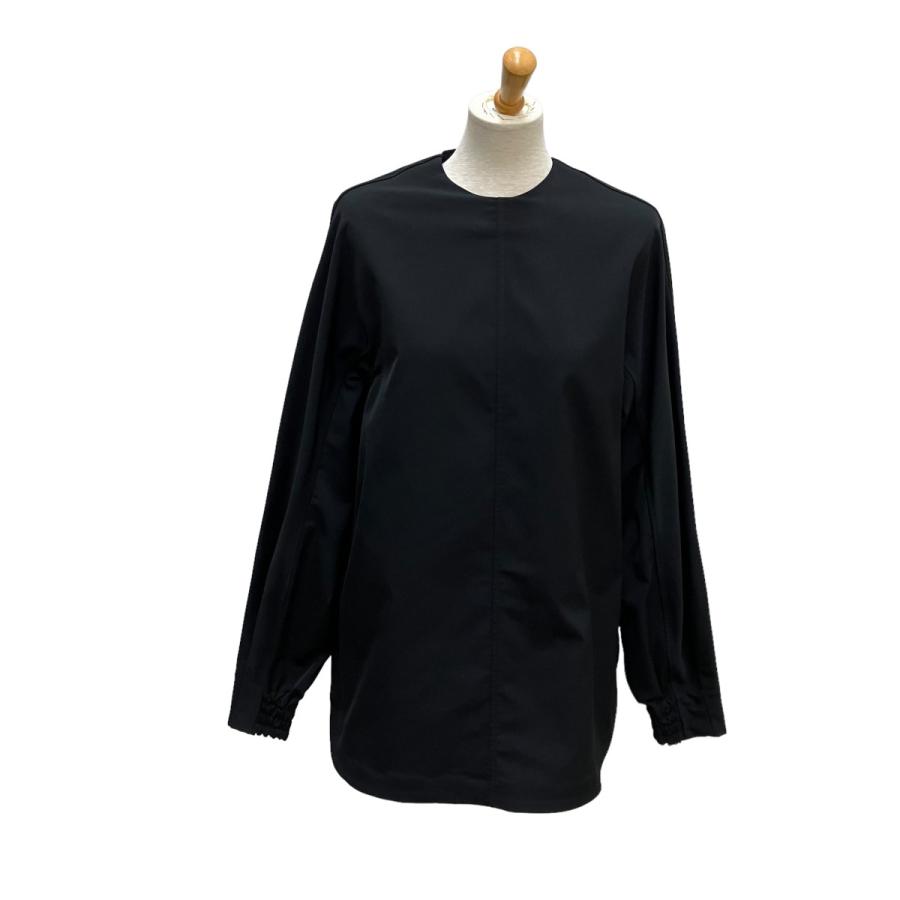 【新品タグ付】HYKE TASLAN TWL ブラウス ハイク クルーネック 黒 HYKE TASLANブラウス