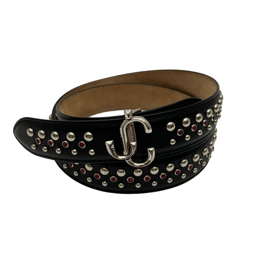 ジミーチュウ JIMMY CHOO スタッズベルト ブラック サイズ：85 