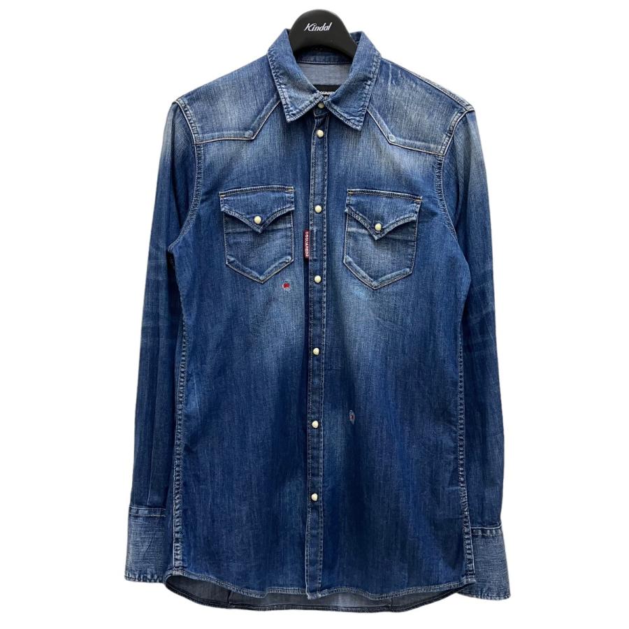 DSQUARED2 ディースクエアード デニムシャツ S74DL0878 インディゴ 