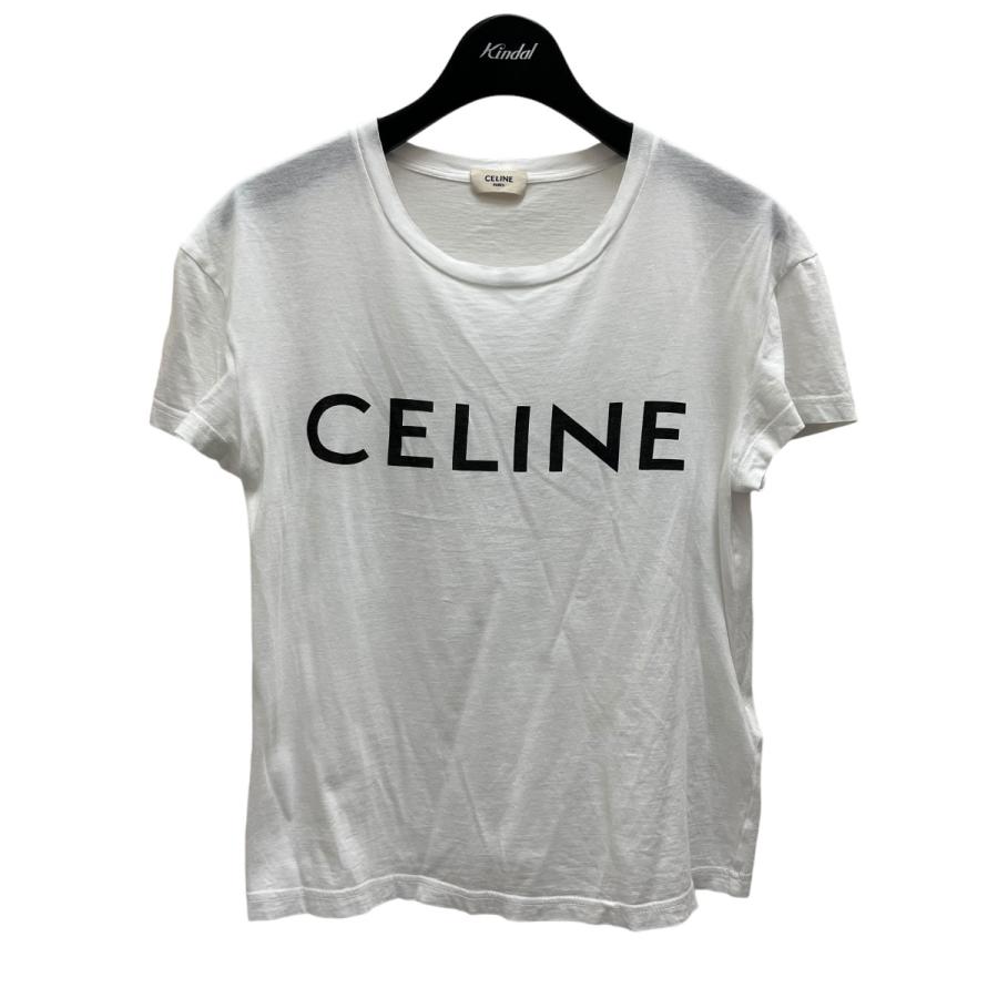 CELINE セリーヌ 半袖ロゴTシャツ X237370E ホワイト サイズ:S CELINE セリーヌ 半袖ロゴTシャツ X237370E ホワイト サイズ:S