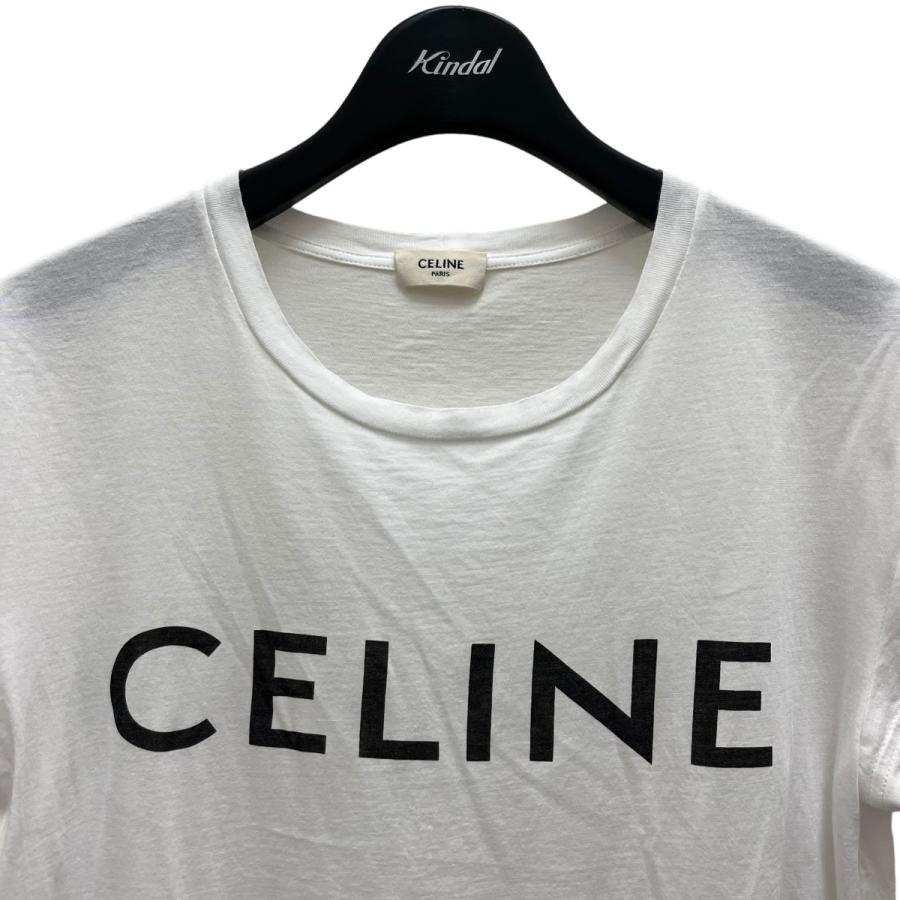 CELINE セリーヌ 半袖ロゴTシャツ X237370E ホワイト サイズ:S CELINE セリーヌ 半袖ロゴTシャツ X237370E ホワイト サイズ:S