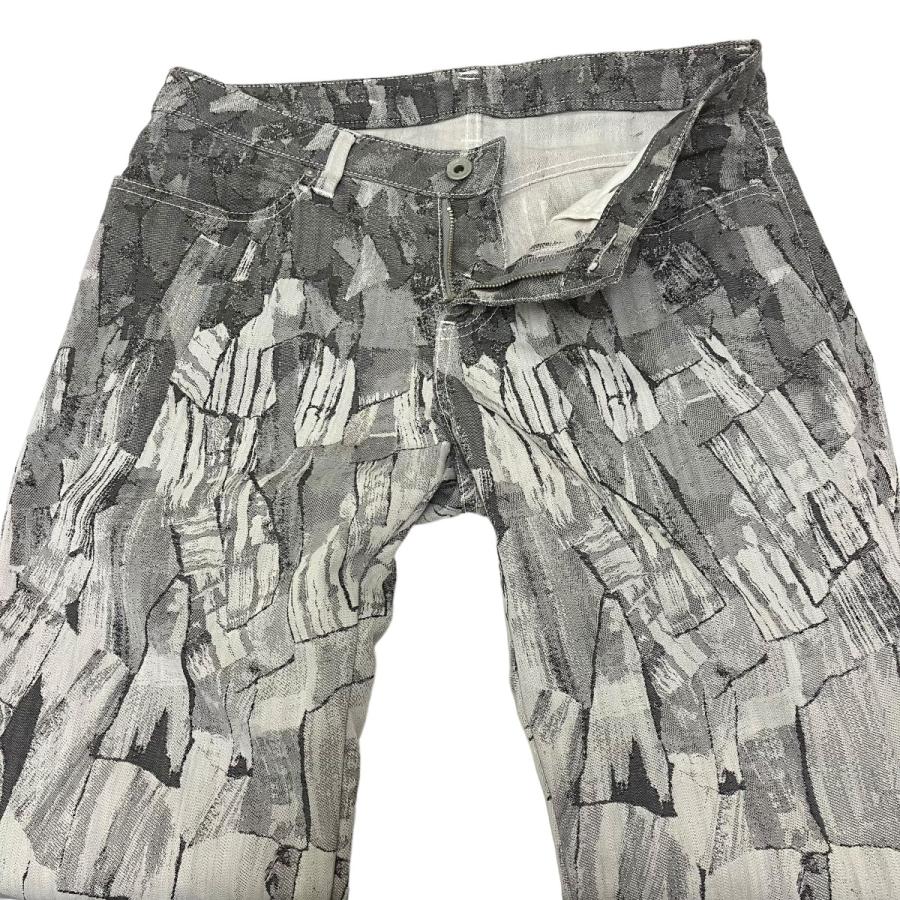 値下げ】ISSEY MIYAKE 水墨画デザインストレッチデニム パンツ 