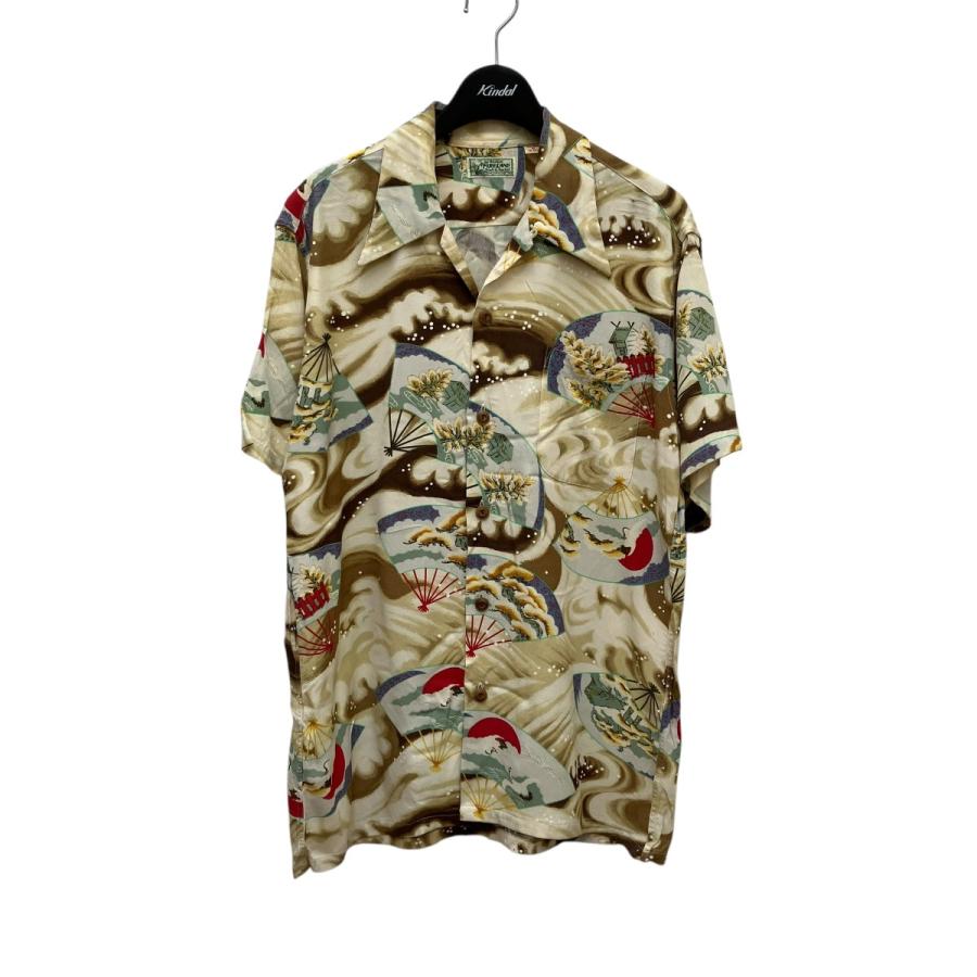 SUN SURF アロハ　コットン　Mサイズ SUN SURF サンサーフ コットン×リネン オープン シャツ アロハ