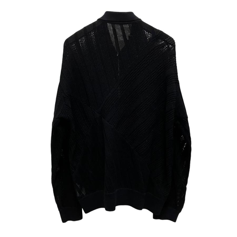 YOAK 【値下げ】YOKE 24SS COTTON MESH STRIPE ZIP UP CARDIGAN ニット 