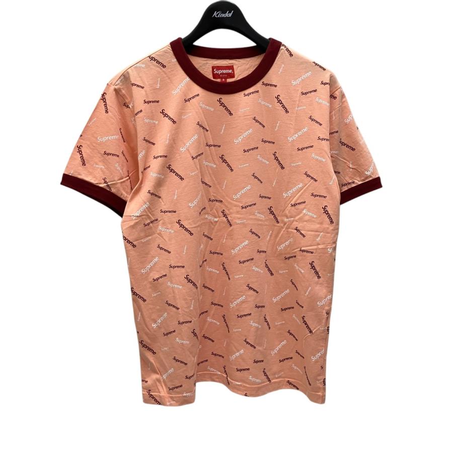 Supreme シュプリーム Scatter Ringer TEE 半袖Tシャツ ピンク サイズ  