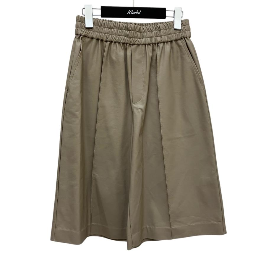 LE CIEL BLEU（ルシェルブルー） シンセティックレザーハーフパンツ